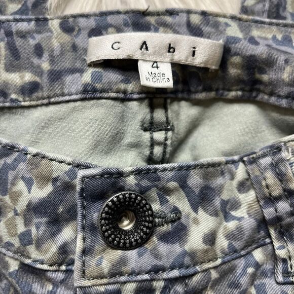 Cabi Modern Camp Stretchy Skinny Jeans Blue Green Size 4 - Picture 4 of 6